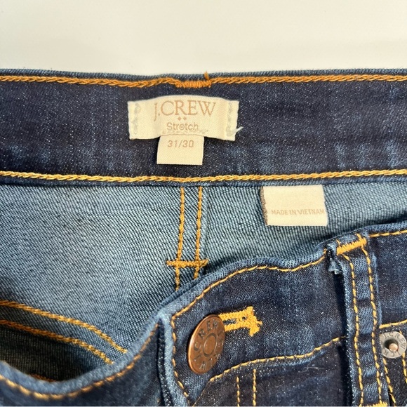 J.Crew Factory Dark Wash Skinny Jeans Stretch High Rise Size 31 - Picture 4 of 6